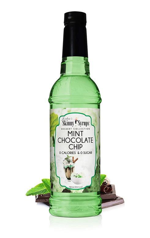 Jordan’s Skinny Syrups Mint Chocolate Chip, Sugar Free Flavoring Syrup, 25.4 Ounce Bottle