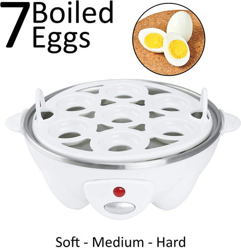 Brentwood TS-1045W Electric 7 Egg Cooker with Auto Shut Off, White, One Size