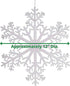 Large Snowflakes - Set of 6 White Glittered Snowflakes - Approximately 12" D -Two Assorted Designs Snowflake Decorations - Snowflake Window Décor - Winter Decorations