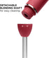 Chefman Immersion Stick Hand Blender with Stainless Steel Blades, Powerful Electric Ice Crushing 2-Speed Control Handheld Food Mixer, Purees, Smoothies, Shakes, Sauces & Soups, Red