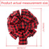 MoonXmas Christmas Tree Topper, Red and Black Buffalo Plaid Christmas Bows for Xmas Holiday Party Decoration.
