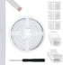RGBZONE 32.8ft 5 Pin RGBW Extension Cable Wire Cord and 5Pack 5 Pin RGBW LED Light Strip Connectors Strip to Wire Quick Connection for 10mm Wide Waterproof or Non-Waterproof 5050 LED RGBW Strip Light