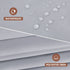 Ombre Shower Curtain with Tassels, Fabric Grey Shower Curtain Set with Hooks, FLYMALL Waterproof Machine Washable Gradient White and Gray Bathroom Curtains 72 x 72 Inch (Ombre Grey)