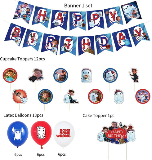 Birthday Party Supplies For Girls Kids,cute Party Decorations birthday party decorations for Kids with Banner Balloon