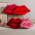 Ashler 3D Lips Throw Pillows Smooth Soft Velvet Insert Included Cushion for Couch Bed Living Room, Pink, 20 X 11 inches
