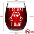 I Do What I Want Funny Wine Glass, Cat Stemless Wine Glass - Cat Lover Gifts for Women, Men, Cat Dad, Cat Mom, Cat Lover, Friends - Gift Idea for Christmas, Birthday