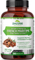 Zazzee Extra Strength French Maritime Pine Bark Extract, 350 mg Per Capsule, 180 Vegan Capsules, 95% Proanthocyanidins, 6 Month Supply, Non-GMO and All-Natural