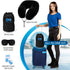 Everlasting Comfort Memory Foam Travel Pillow - Airplane Neck Rest & Plane Accessories (Black)