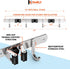 Mop and Broom Holder Wall Mount Heavy Duty - Metal Broom and Mop Holder Wall Mount - Broom Organizer Wall Mount for Kitchen Closet Garage Garden Tool - 3 Broom Hanger Positions with 4 Broom Rack Hooks