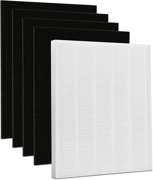 C545 Filter Compatible with Winix C545, Replace with Winix S Filter 1712-0096-00, 1 Pack Post Filter + 4 Activated Carbon Pre Filters
