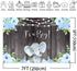 Avezano It's a Boy Elephant Backgdrop Boy Baby Shower Party Banner Decoration Blue Floral Rustic Wood It's Boy Elephant Baby Shower Theme Photography Background Photo Booth Banner (7x5ft)