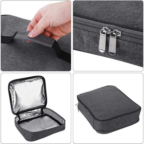 YBOBK HOME Leak Proof Bento Box, 2 Compartments Stainless Steel Lunch Box with Insulated Lunch Bag and Portable Utensil Set, Portion Control Lunch Container, On-the-Go Meal Fruit Snack Packing (Beige)