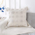 PANOD Super Soft Farmhouse Decorative Plush Throw Pillow Covers 20 x 20 White,Solid Pom pom Tufted with Tassels Modern Accent Boho Square Cushion Cover Pillow Case for Couch Sofa