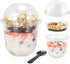 50Sets 12OZ Clear Plastic Parfait Cups with Lids Dome Lids No Hole with Insert Dessert Cups with Lids for Yogurt Fruit and Cereal Parfait Plastic Cups with Lids Ice Cream Cups