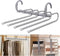 AIR&TREE 2 Pack Pants Hangers Space Saving,Anti-Rust Plastic Hangers,Durable and Sturdy Hangers for Pants Scarf Jeans Slack Trousers Ties Towels,Multiple Pants Hangers in One(Gray)