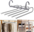 AIR&TREE 2 Pack Pants Hangers Space Saving,Anti-Rust Plastic Hangers,Durable and Sturdy Hangers for Pants Scarf Jeans Slack Trousers Ties Towels,Multiple Pants Hangers in One(Gray)