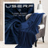 Navy Blue Flannel Fleece Blanket King Size, Ultra Soft Warm Fuzzy Plush Blanket for Bed Couch Travel Camping 90 x 108 inch