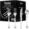 320 Silver Plastic Silverware Set- Silver Plastic Cutlery Set - Disposable Silverware Set - Flatware Set - 160 Plastic Silver Forks - 80 Plastic Silver Spoons -80 Plastic Silver Knives (Silver)