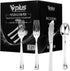 320 Silver Plastic Silverware Set- Silver Plastic Cutlery Set - Disposable Silverware Set - Flatware Set - 160 Plastic Silver Forks - 80 Plastic Silver Spoons -80 Plastic Silver Knives (Silver)