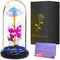 Gifts for Women Mom Wife Grandma Her Girlfriend Birthday Anniversary Wedding Present Unique Gifts for Sister Friend Butterfly Galaxy Forever Glass Rose Flower Light