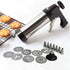 Cookie Press Set,Stainless Steel Cookie Maker Biscuit Press Gun Set with 8 Discs Molds & 8 Icing Nozzles Tips for DIY Biscuit Maker and Decoration