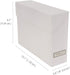 Bigso Lovisa Fiberboard Label Frame 12 File Storage Box, 9.4 x 3.7 x 13 in, White