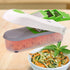 LISA ENJOYMENT Vegetable Chopper Onion Chopper with Container Vegetable Slicer Cutter Grater for Cheese, Chocolate and Ginger Pro Food Chopper with 5 Blades