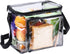 Clear Lunch Bag See Through Lunch Box with Adjustable Strap and Front Storage Compartment Transparent Lunch Bags For Men and Women for Work
