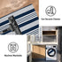 OJIA Striped Doormat 2'x3' Cotton Hand Woven Welcome Doormats Machine Washable Indoor/Outdoor Small Rugs Front Porch Rug Farmhouse Mat for Entryway/Kitchen/Laundry/Bathroom