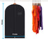 Plixio Garment Bags Suit Bag for Travel and Clothing Storage of Dresses, Dress Shirts, Coats” Includes Zipper and Transparent Window (Black- 5 Pack: Mixed Sizes)