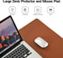 Desk Pad Blotter,Wolaile 36x17 inch Large Leather Mouse Pad,Waterproof Non-Slip Writing Desktop Protector Mat,Office Desk Accessory Decor,Brown