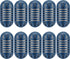 ANYHOW Demineralization Ultrasonic Humidifier Replacement Cartridges,Compatible with HoMedics, Filter Mineral Deposits, Prevents Hard Water Build-Up, Eliminates White Dust, Removes Odor-10Pack