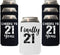 Veracco Finally 21 Cheers to 21 Years Twenty First Can Coolie Holder 21st Birthday Gift Party Favors Decorations (Black/White, 6)