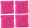 JOTOM Deluxe Throw Pillow Cover Case Decorative Soft Plush Cushion Cover Sofa Car Bedroom Home Decor Couch,17 x 17 Inches,Set of 4 (Plush|Hot Pink)