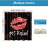 Basmaor Funny Get Naked Shower Curtain Red Lips Shower Curtain with 12 Hooks, Funny Bathroom Shower Curtain, Red and Black Bath Shower Curtain for Bathroom, 69" x 70" inches
