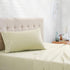 Amazon Basics Easy-Wash Embroidered Hotel Stitch 120 GSM Sheet Set - Twin, Aloe Green