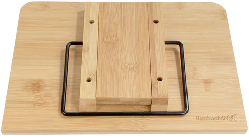Bamboo Book Stand for Reading, a Cookbook Stand / Recipe Book Holder, Sheet Music Stand, Art Easel, Phone or Tablet Stand - 1 Unit