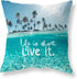 Pack of 4 Decorative Throw Pillow Covers 18x18 Inch Blue Ocean Theme Pillowcases Square Outdoor Cushion Cover Wood Grain Sea Anchor Printing Pillows Covers Home Decor Sofa Car Bedroom Pillow Cover
