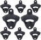 8 PCS Satin Black Cast Iron Beer Bottle Opener Wall Mounted Open Here Heavy Duty for Man Cave Farmhouse Bar with Screws