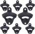 8 PCS Satin Black Cast Iron Beer Bottle Opener Wall Mounted Open Here Heavy Duty for Man Cave Farmhouse Bar with Screws