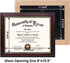 GraduationMall 8.5x11 Certificate Diploma Frame,Solid Wood & UV Protection Acrylic,Cherry Finish with Gold Trim