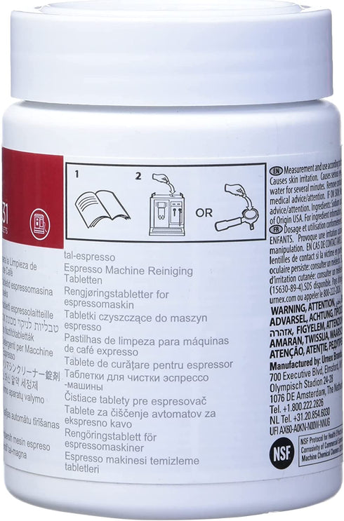 Urnex Cafiza Professional Espresso Machine Cleaning Tablets, 100 Count