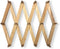 Expandable Wooden Coat Rack Hanger - Retro Wall Mounted Accordion Peg Rack - 13 Coat Hooks for Mugs, Hats, Bags - Business or Home Decor and Organization (Natural Wood)