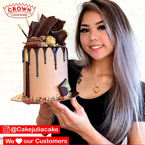 Crown 7 inch Cake Pans, 2" Deep, Set of 2, Heavy Duty, Fully Straight Sides, Even-Heating, Made in Canada
