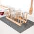 2Pack Bamboo Wooden Dish Rack, Plate Rack Stand Pot Lid Holder, Kitchen Cabinet Organizer for Cup, Cutting Board, Bowl, Drying Rack and More