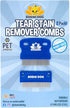 Bodhi Dog Tear Eye Stain Remover Combs | Set of 2 | Clean and Remove Crust, Dirt, Buildup around Pet Eyes | Best for Dogs & Cats Fur and Coats