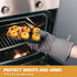 Oven Mitts and Pot Holders Kitchen: 500° Heat Resistant Oven Gloves Silicone Ovenmitts Hotpads Set - Quilted Long Kitchen Mittens Potholders Washable Mits Hot Pads Flexibility for Baking
