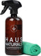 HAUS Naturals Granite Cleaner and Polish - Clean and Protect All Your Stone Surfaces. Eco-Friendly, Kids-Friendly, Animal-Friendly. Large Microfiber Cloth Included. 16 oz