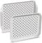 2Pcs Rectangle Anti-Slip Food Serving Tray with Handles, Non Skid Multipurpose Tray for Breakfast Food Drink Trays (17.7 and 14 Inch)
