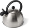 Diamond Home 2.5 Liter Stainless Steel Whistling Tea Kettle - Modern Stainless Steel Whistling Tea Pot for Stovetop with Cool Grip Ergonomic Handle - Silver